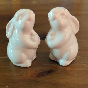 Ceramic Salt And Pepper Shakers Bunnies- New